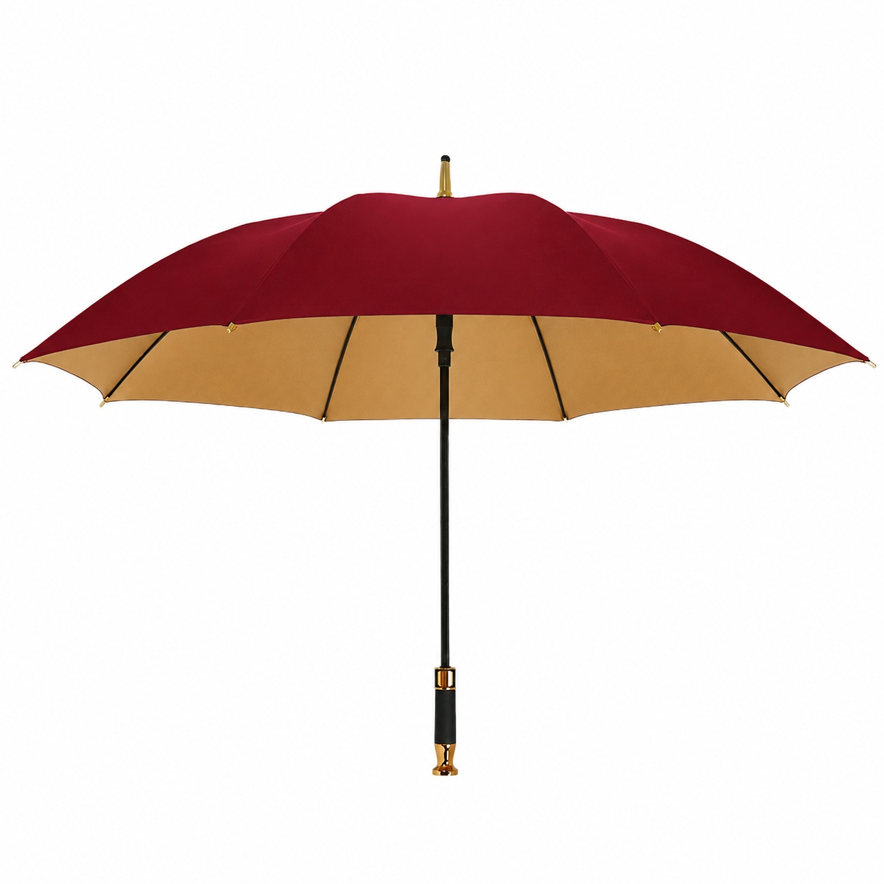 Umbrelă de golf personalizată în două tonuri cu baldachin într-un singur strat
