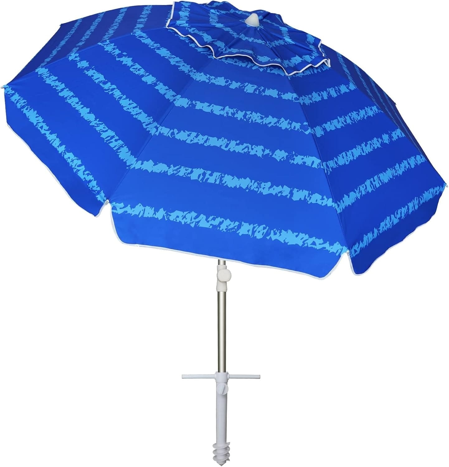 Umbrelă de plajă cu ventilație personalizată cu ancora de nisip