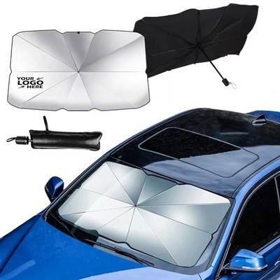 Umbrelă de soare pliabilă pentru parbriz auto cu husă de depozitare
