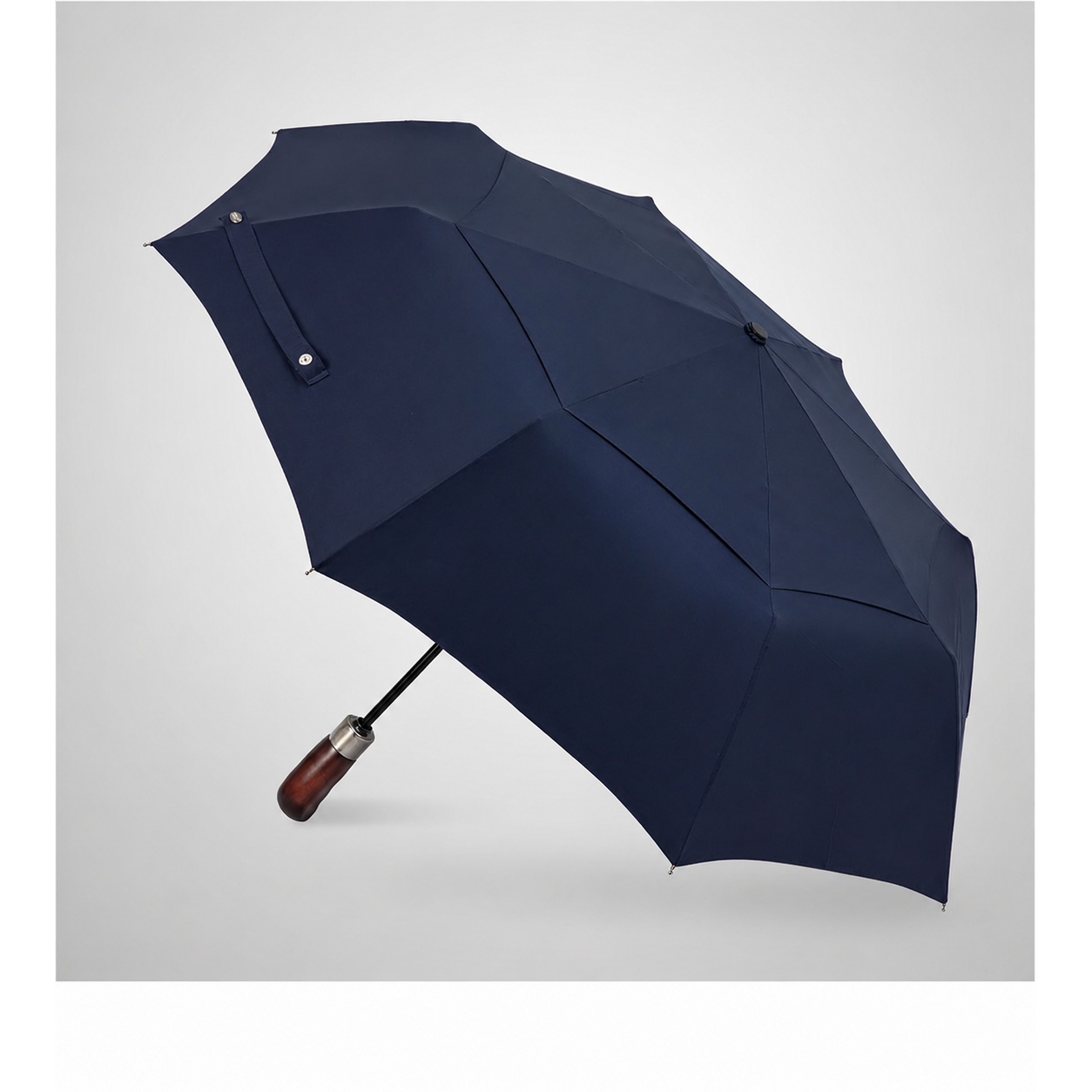 Umbrelă pliabilă Mâner din lemn real Deschidere automată Închidere