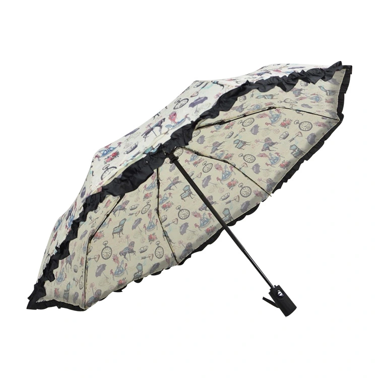 Umbrelă de dantelă pliabilă rezistentă la vânt 3