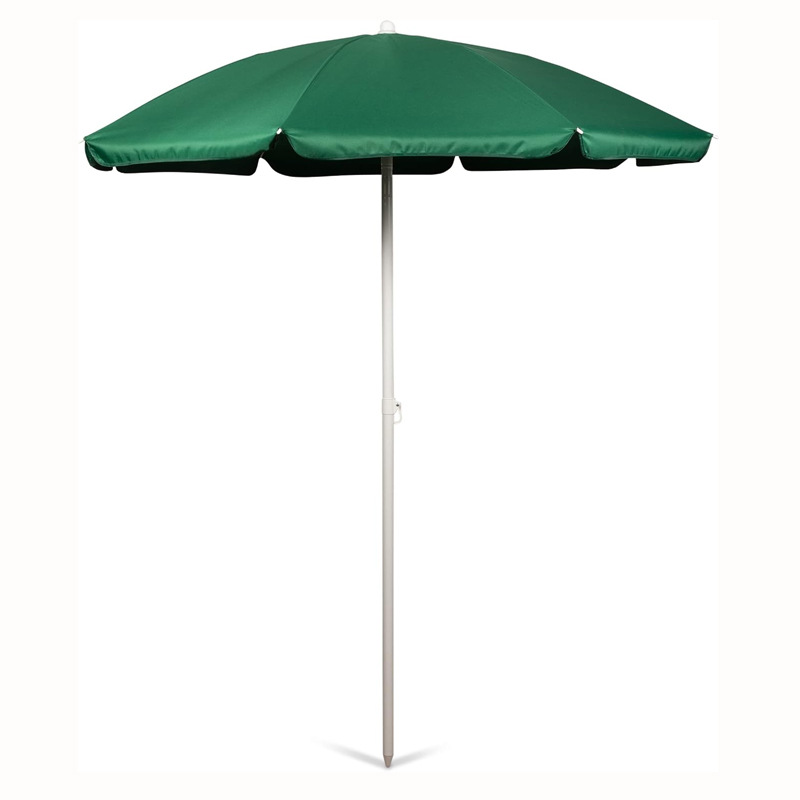 Umbrelă de plajă verde portabilă